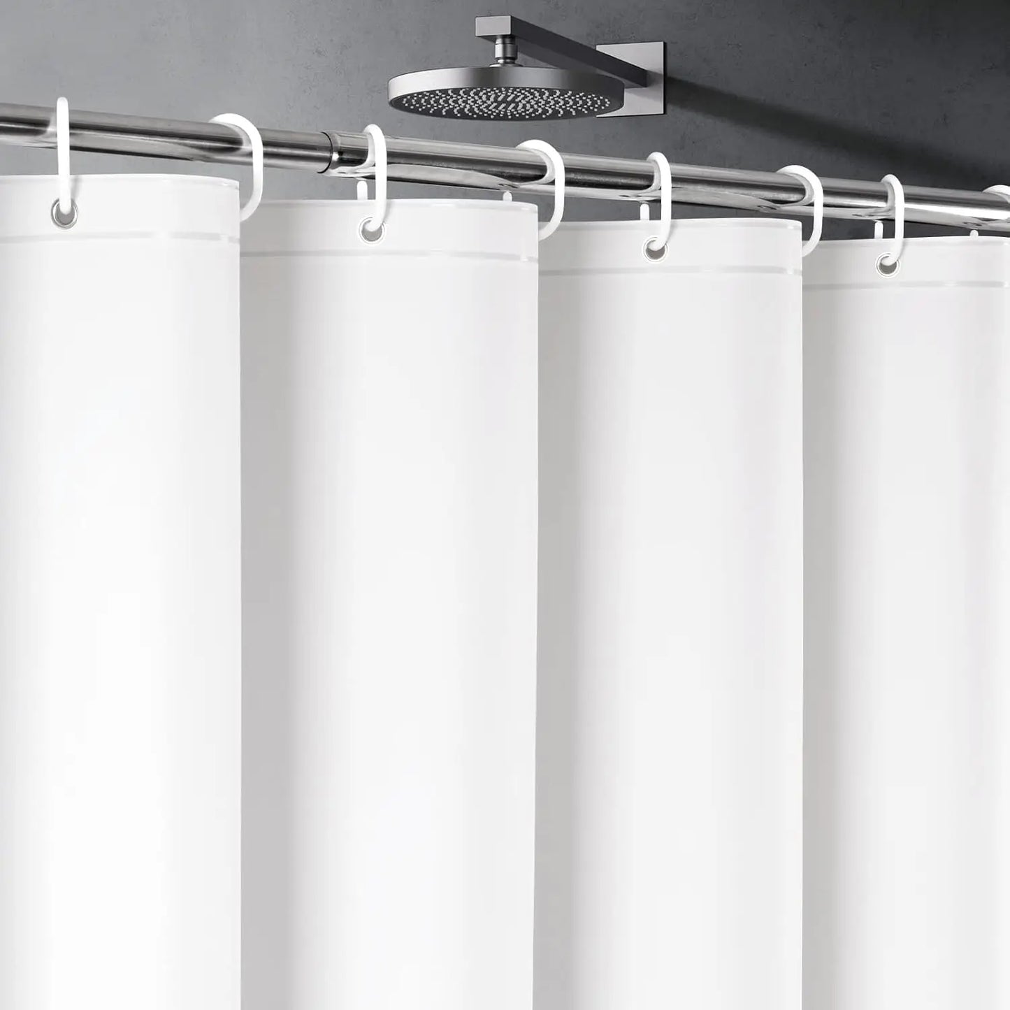 Premium PEVA Bath Curtain - Waterproof & Opaque Shower Liner with Metal Grommets, Silky Feel