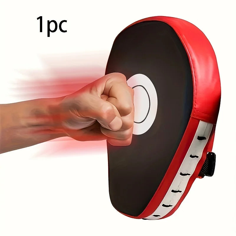1Pc Professional Boxing Impact Pu Curved Hand Target - Shock Absorbing Training Hand Pad - Karate Boxing Mma Muay Thai or Fighting Sports Training Baffle