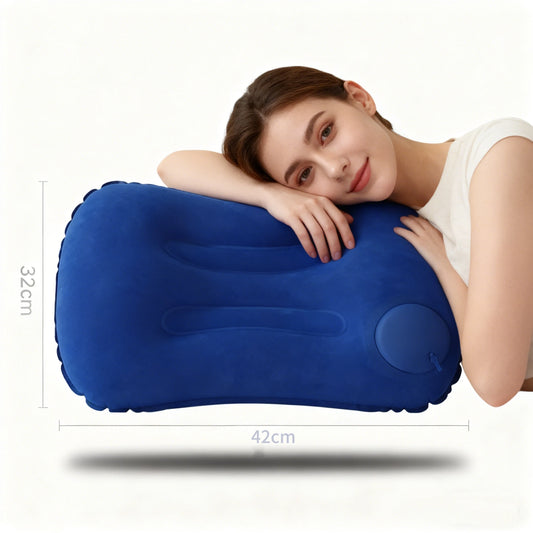 Ultra Soft Portable Inflatable Pillow Neck Lumbar Support for Camping,Pool Car Travel,Outdoor Lightweight Compact Comfort