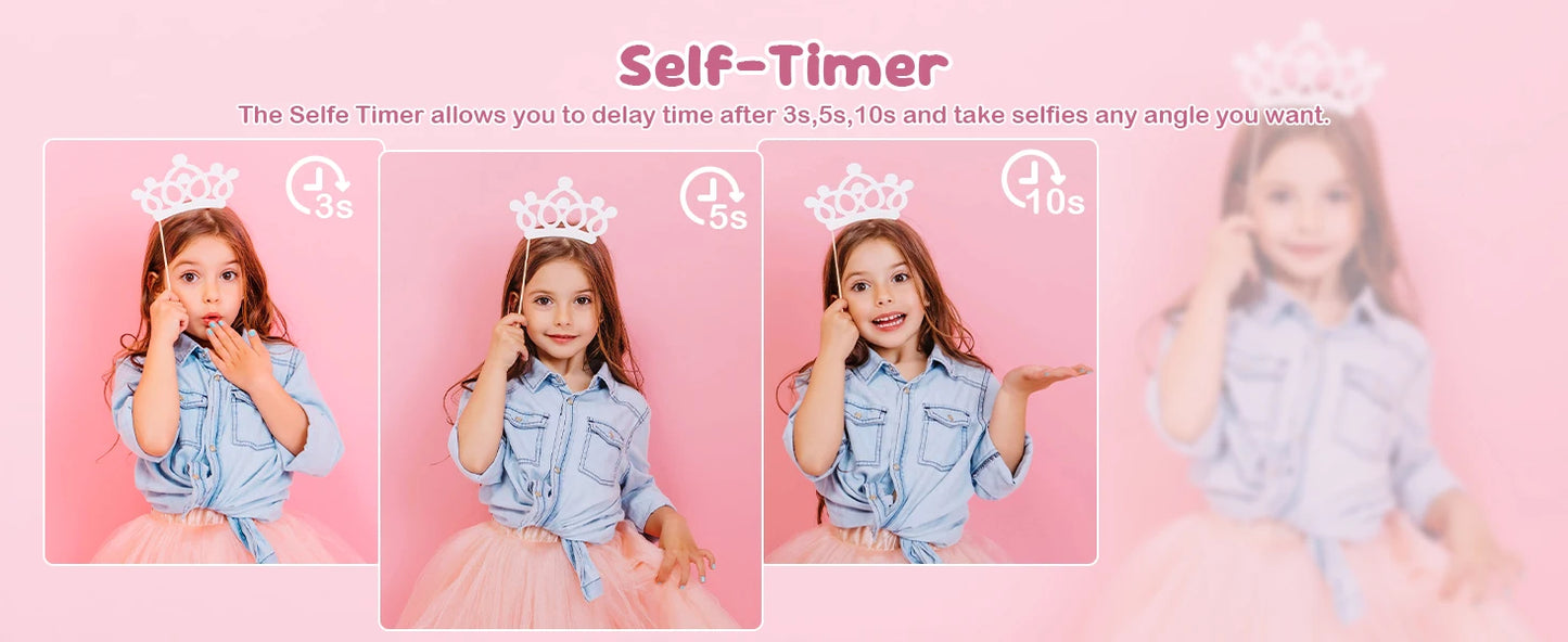 16X 48MP Kids Photography Camera Front Rear Dual Lens Boys Girls Digital Video Recorder Selfie Beginner Camera For Children