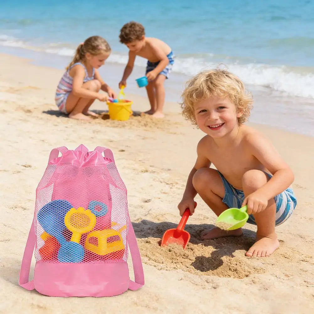 Beach Toy Organizer Backpack Lightweight Travel Bag for Sand Play Gear, Outdoor Adventures ﻿