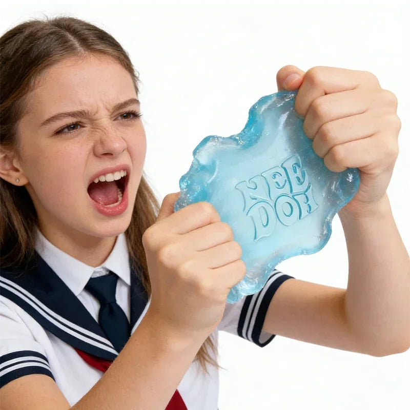 NEW Trending Nee Doh Jellyfish & Cube Squish Toy - Soft Jelly Squeeze Stress Relief Fidget, Sensory NeeDoh for Kids & Adults @！