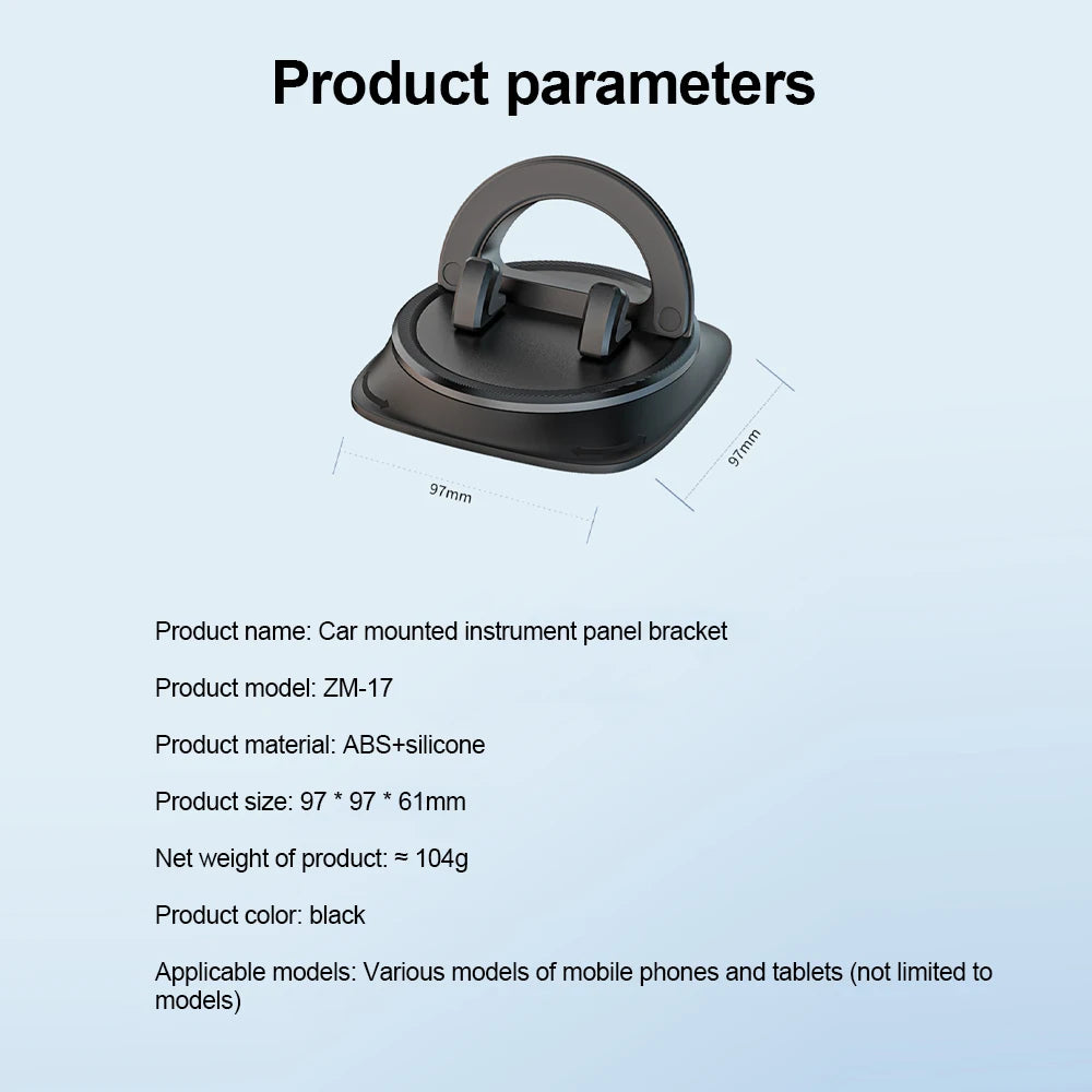360 Degree Rotation Car Phone Holder Dashboard Stand Bracket Universal for iPhone Samsung Xiaomi Huawei Car Accessories