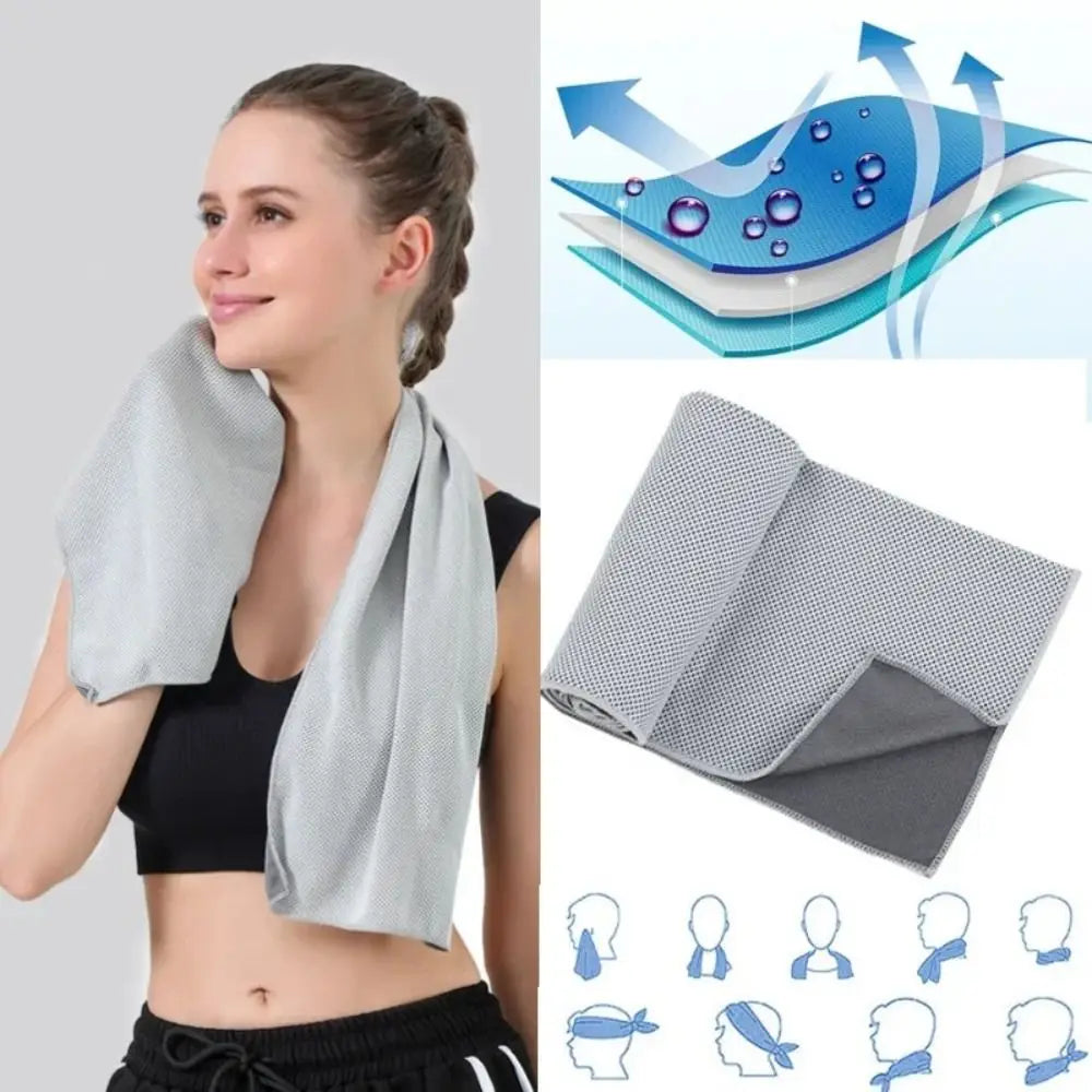 Mini Quick Dry Fitness Cool Towel Portable Microfiber Silica Gel Towel Silicone Bag Quick Drying Towel Sports