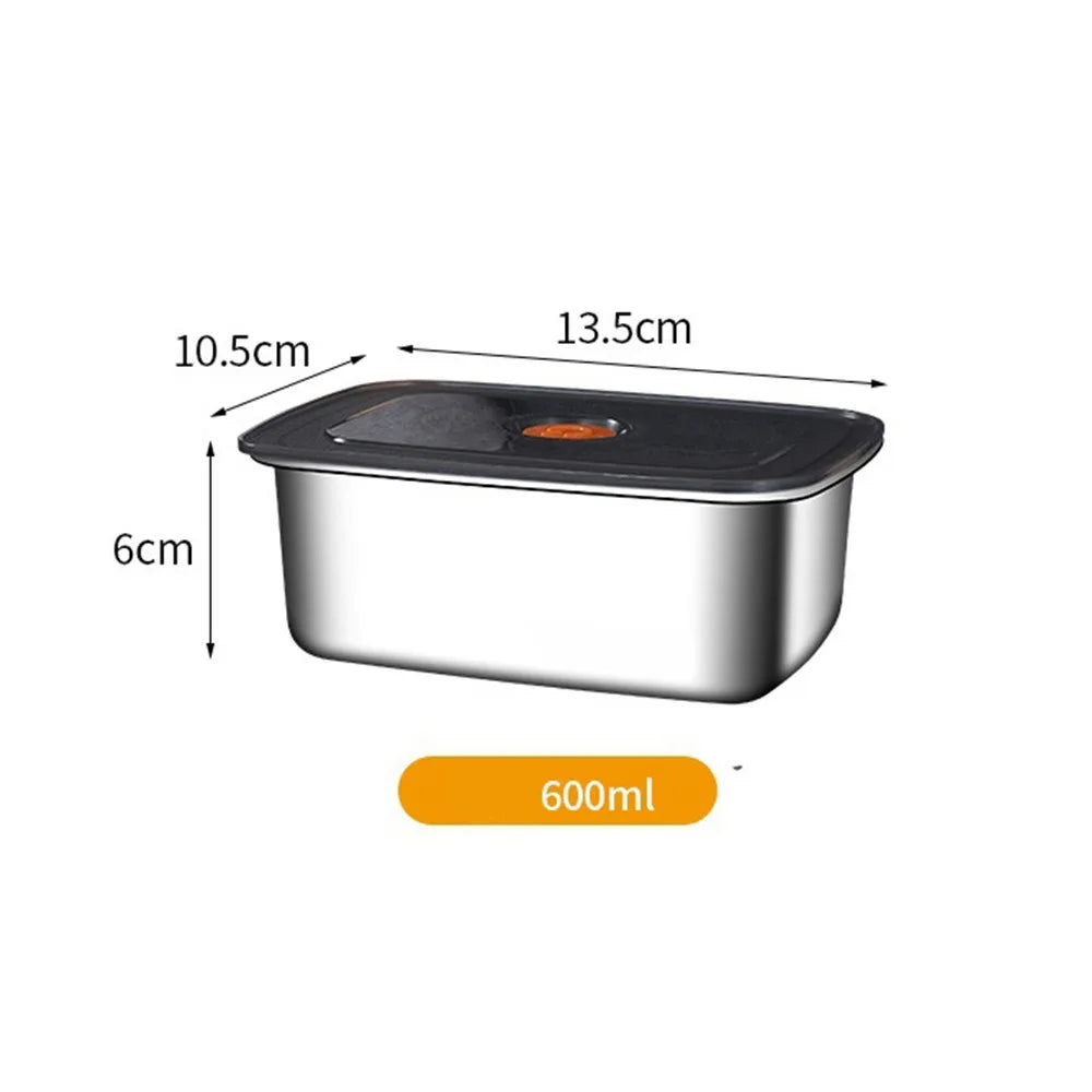 Stainless Steel Camping Lunch Box Sealed Microwave Suitable Preservation Box Large Capacity Leak-proof