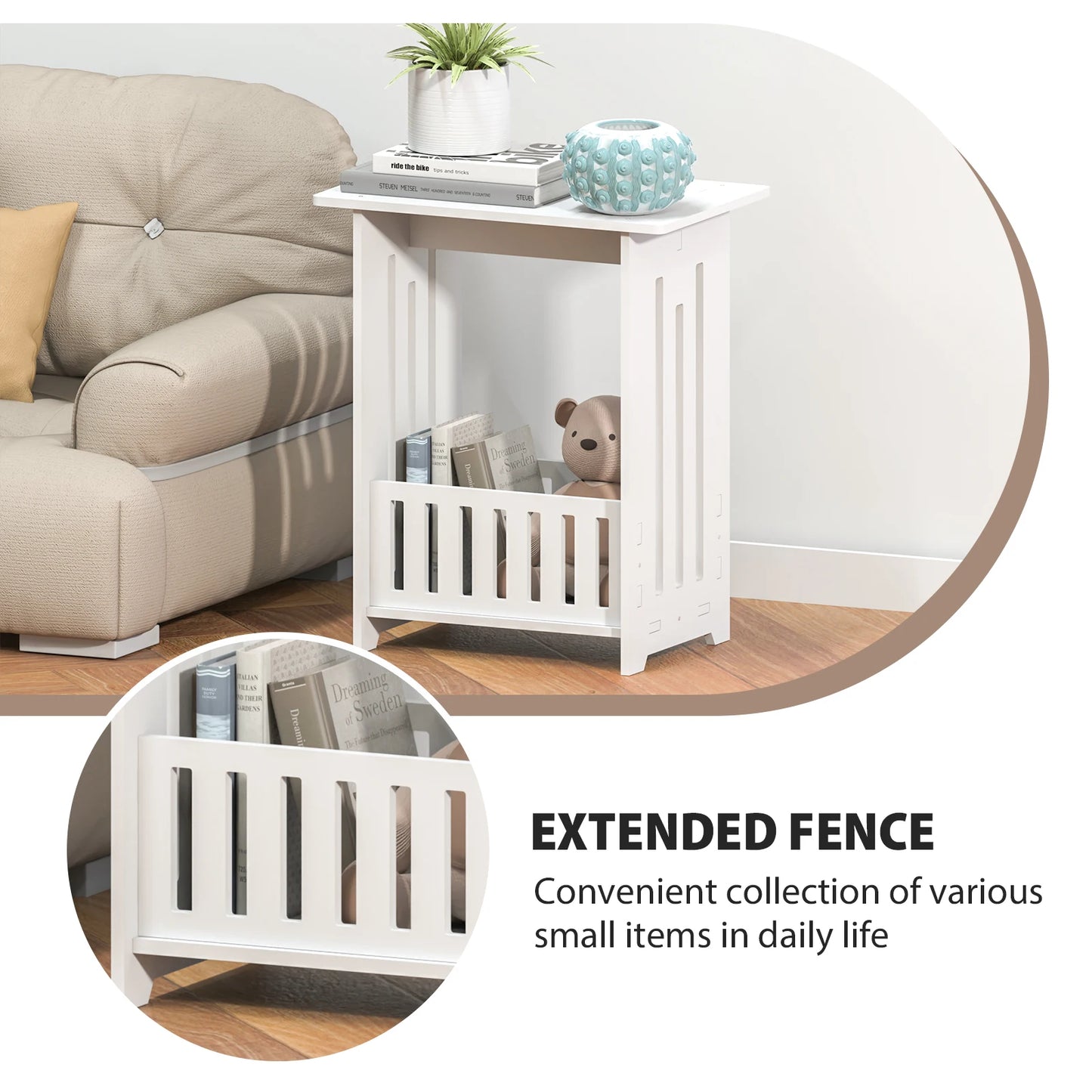 Bedside Tables, Bedside Tables for Bedroom, Wooden Nightstand End Tables with Open Shelf,for Living Room Bedroom,22x34x40cm