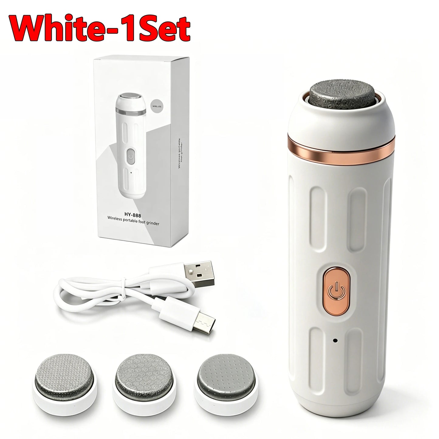 SoftAura Electric Foot Callus Remover Cordless Rechargeable 2 Gears Dry Skin Exfoliation Foot File for Home Pedicure Care