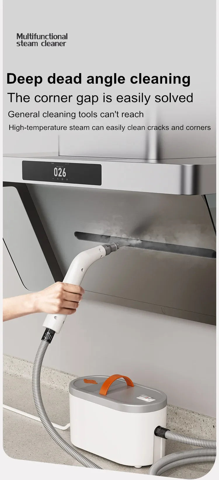 TINSOL New Handheld High Temperature Steam Cleaner Kitchen Hood Cleaner for Deep Cleaning and Sanitising Electric Steam Cleaner