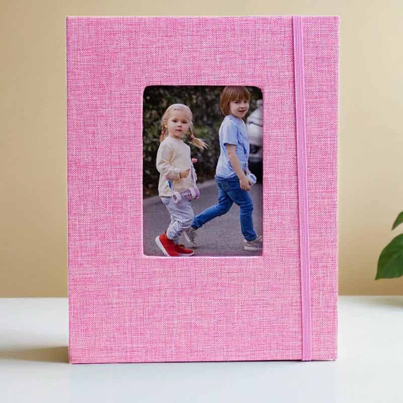 Album Insert Album Standard 6-inch, acid-free album with 52 vintage album with front window, wedding and family photo storage.