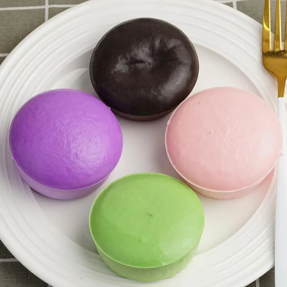 Purple Soft Potato Pinch Toy - Fun Custard Bun Sticky Small Cake, Slow Rebound Decompression Toy, Party Gift Candy Color