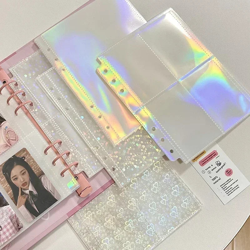 A5 Binder Photocards Cover Kpop Loose-leaf Collect Book Photo Cards Album Storage Book Stationery Birthday Gifts 포토카드 바인더