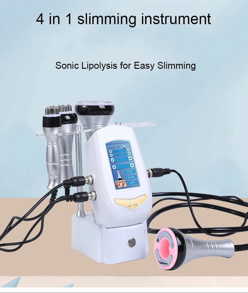 40K Cavitation Machine 4-1 Ultrasonic RF Body Shaping Lose Weight Multipolar Slimming Facial Skin Tightening Lifting Device