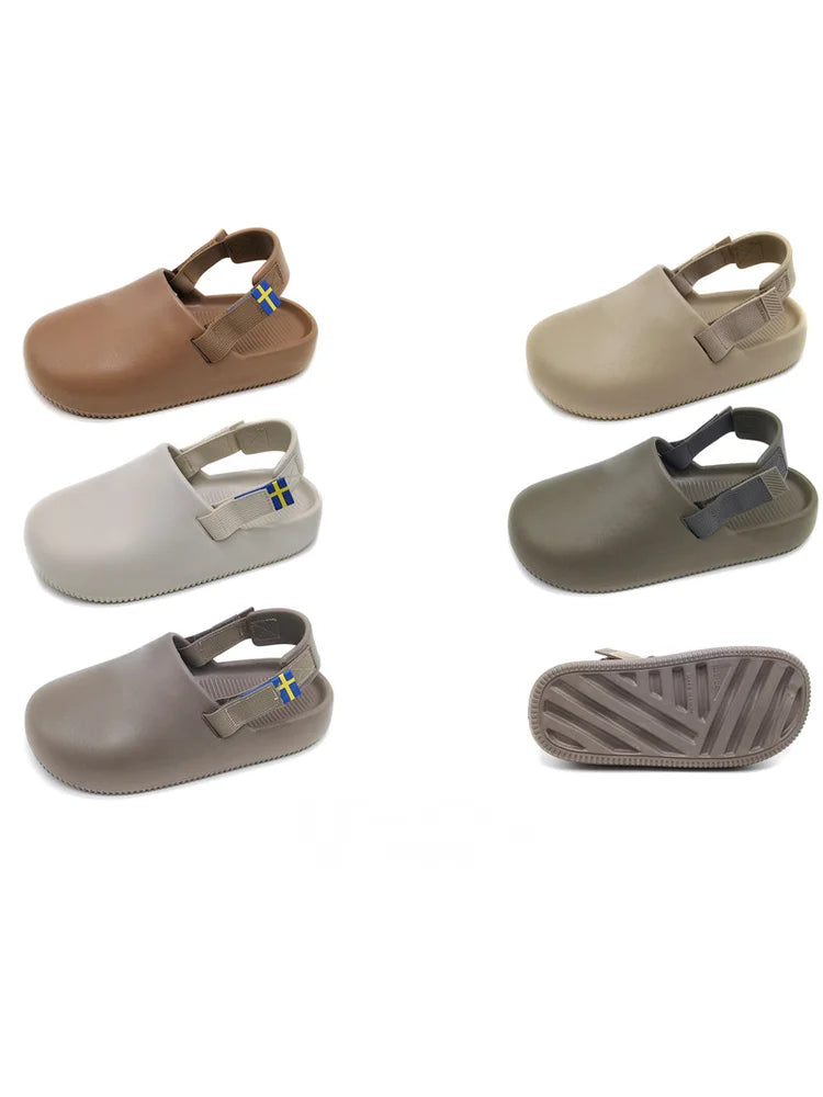 2026 Autumn New EVA Baotou Slippers for External Use, Couple Half Slippers, Non slip, Can be worn externally