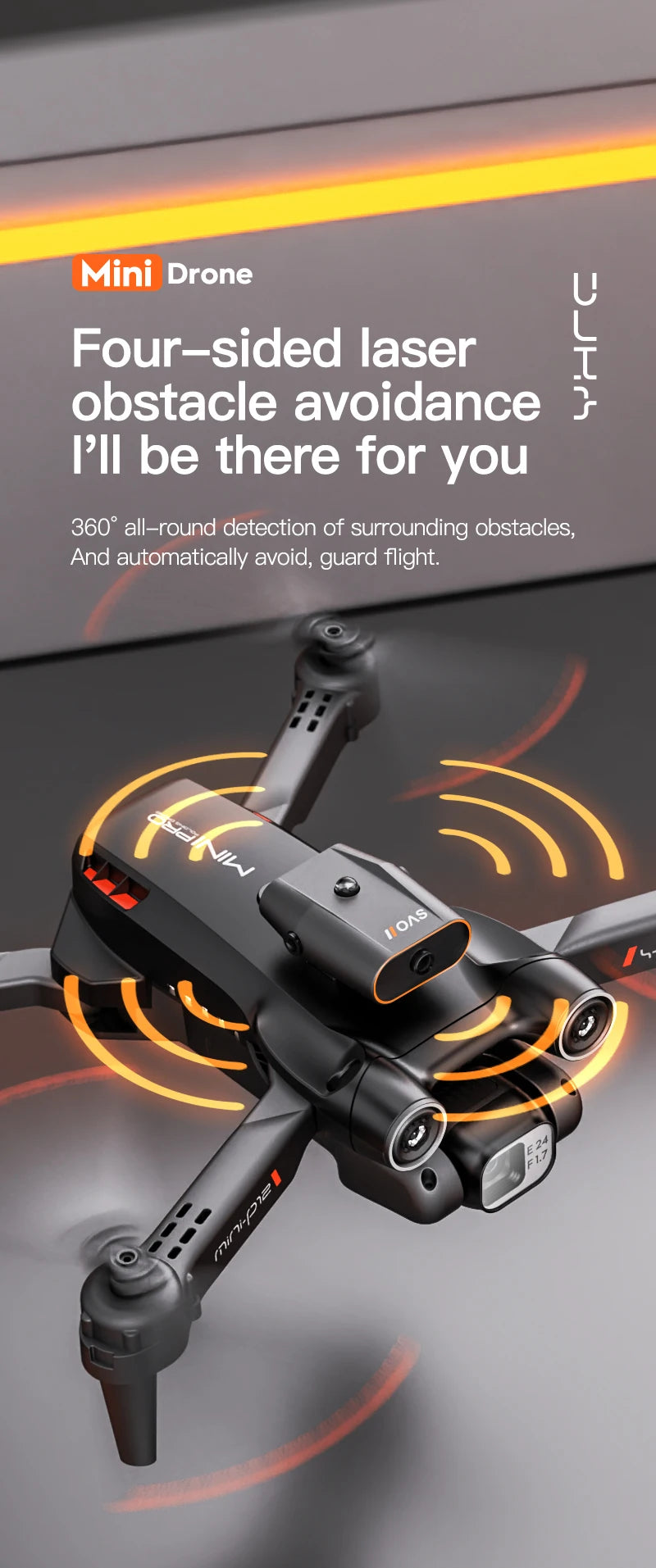 8K Dual Camera Obstacle Avoidance Drone Aerial Photography Laser Obstacle Avoidance Option Flow Helicopter Gift Toy Kid RC Drone