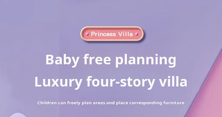 3D DIY Fantasy Princess Castle Villa Assembly Doll House Set Toys, Girls Home Toys & 3D Kids Toys