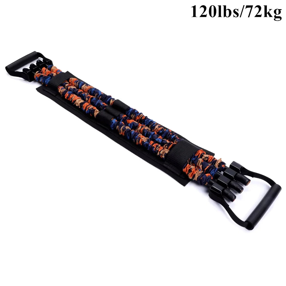 Adjustable Bench Press Band with Bar Chest Builder Workout Equipment Upgraded Push Up Resistance Bands Home Gym Travel Training