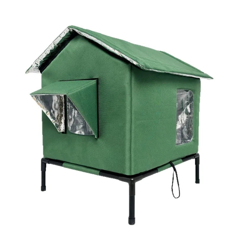 Outdoor waterproof cat house, detachable and height increasing waterproof stray cat house, foldable winter cat nest, pet nest