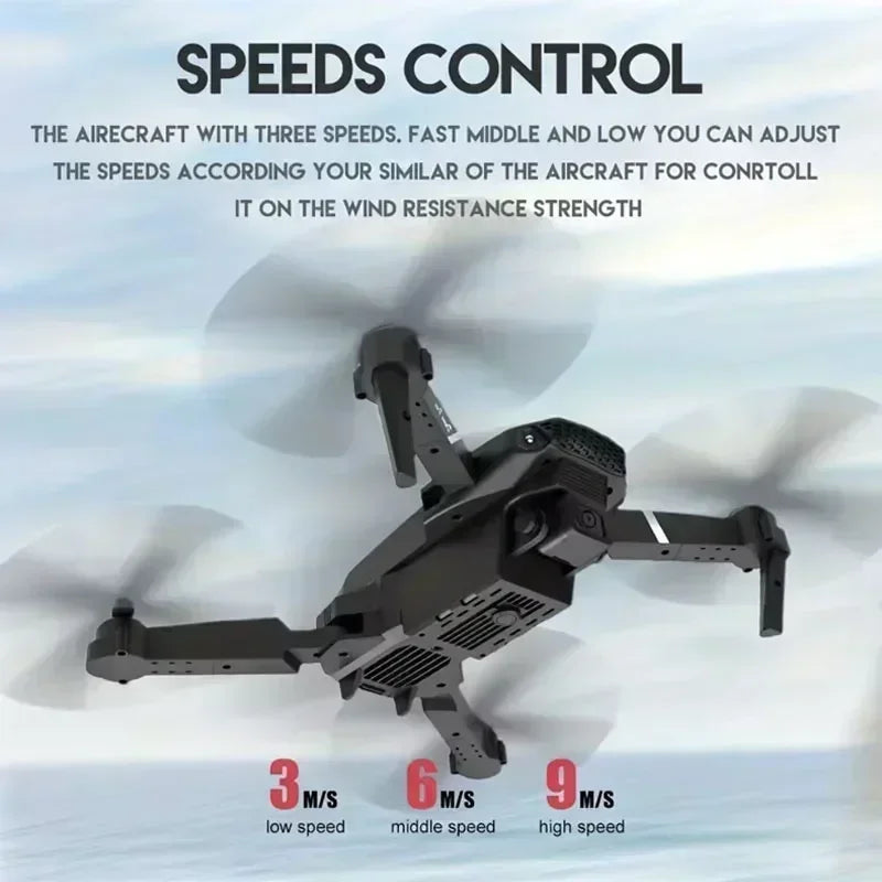 E88 Pro WIFI FPV Drone Wide Angle HD 4K 1080P Camera Height Hold RC Foldable Quadcopter Dron Helicopter Toy Christmas Boy's Gift