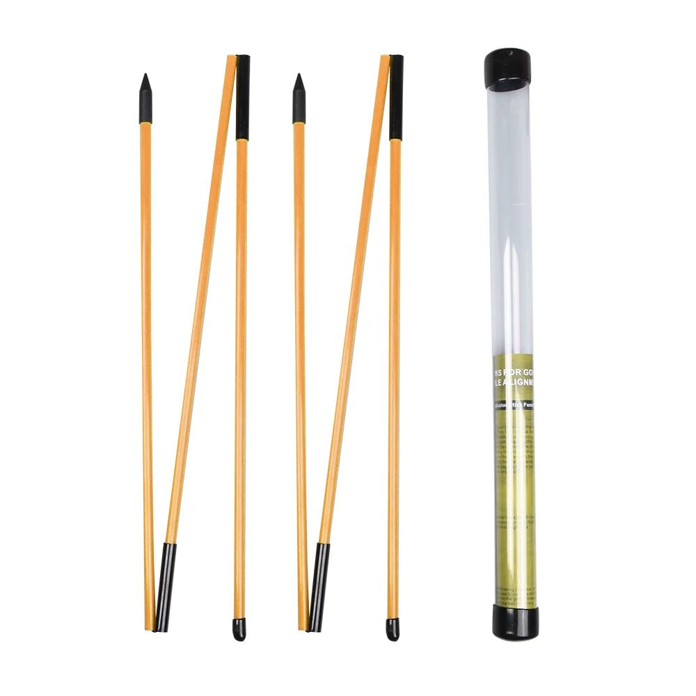 2 Pack Golf Alignment Stick  Golf Alignment Sticks Collapsible Golf Practice Rods Swing Trainer Tools Golf Swing Training Tool