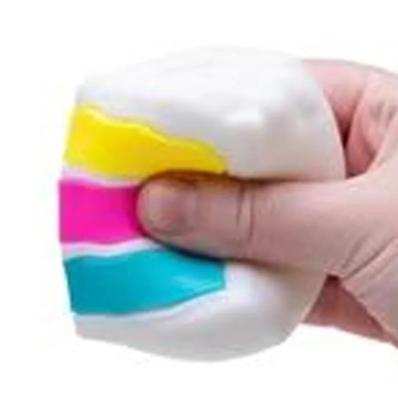 Blind Box Mystery Kawaii Cat Paw Mochi Squishy, Cube Simulated Food Fidget Toy, Cute Squeeze Foot Toy Antistress Stress-Relief