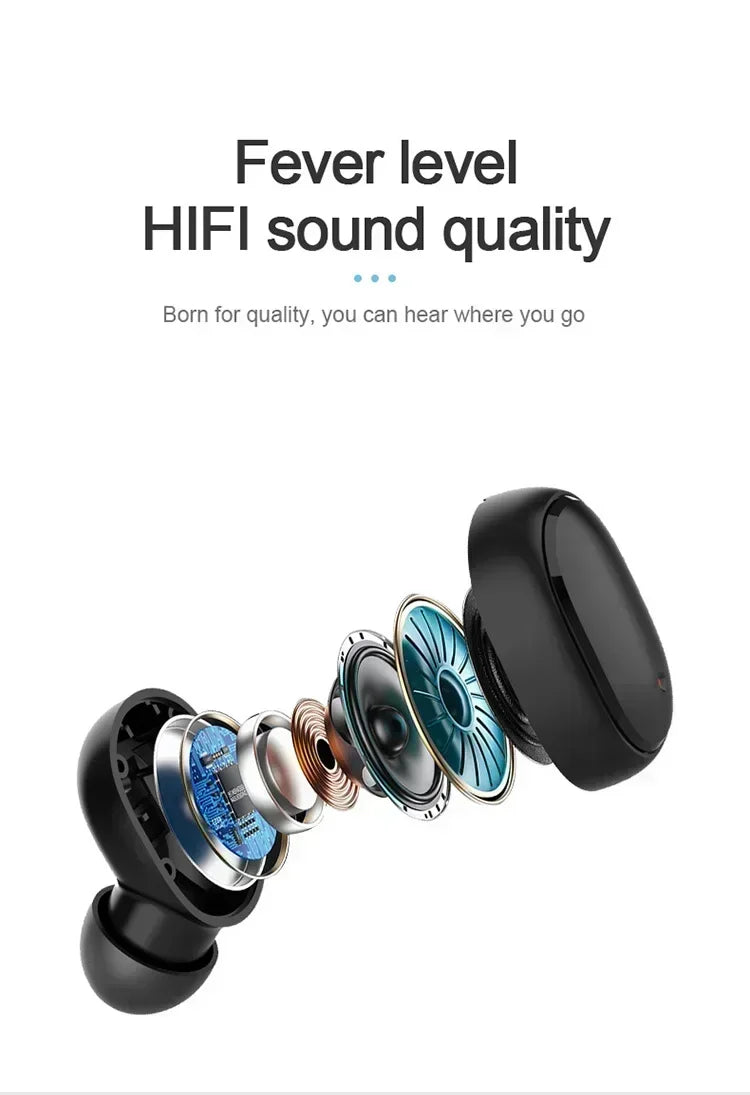 NEW A6S TWS Wireless Bluetooth Earphones sport Earbuds Fone Bluetooth Headset With Mic For Xiaomi Samsung Huawei smartphone