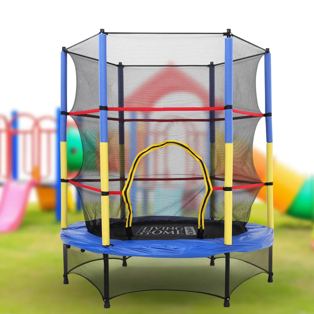 Voltsify 4.5FT Kids Mini Trampoline with Safety Enclosure for Indoor and Outdoor Use