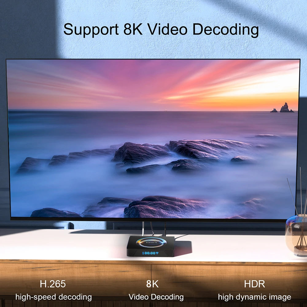 Android 16 Smart TV Box X66 8GB+256GB Rockchip RK3528 Google Assistant 8K Video Bluetooth5.4 Media Player Very Fast Set Top Box