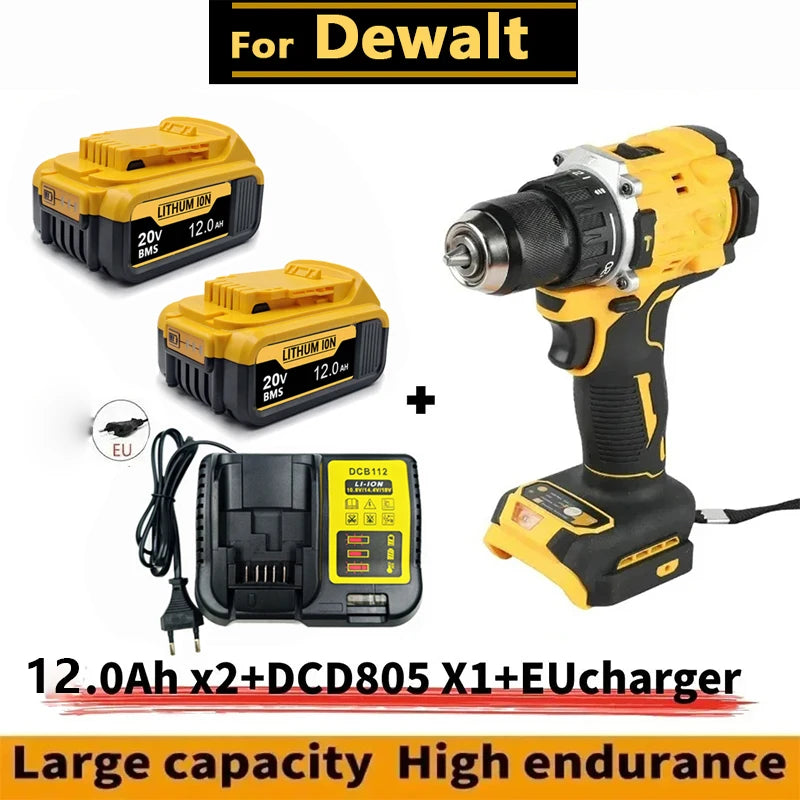 New High-power For DEWALT 20v/60V battery DCB200 DCB205 DCB206  * power tool 18V battery 3AH 8AH 12AH 18AH batteries  DCD805