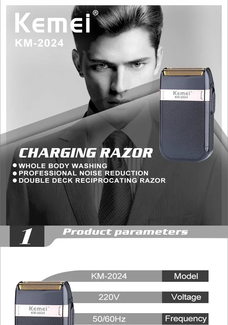 Kemei Hair Clipper Kit Men's Electric Shaver Hair Trimmer Machine Professional Hair Cutting Machine Km-2299 Km-032 Km-2024