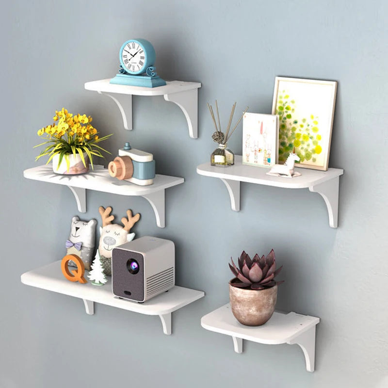 Wall Mount Floating Shelf with Hook Router Camera Power Strip Projector Set Top Box Hanging Storage Holder Home Office Organizer