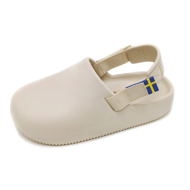 2026 Autumn New EVA Baotou Slippers for External Use, Couple Half Slippers, Non slip, Can be worn externally