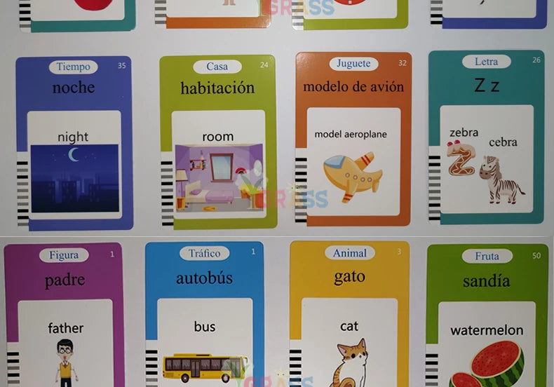 Alphabet Talking Flash Cards Educational Learning Interactive Memory Card Machine French Russian Italian Speech Toys For Kids