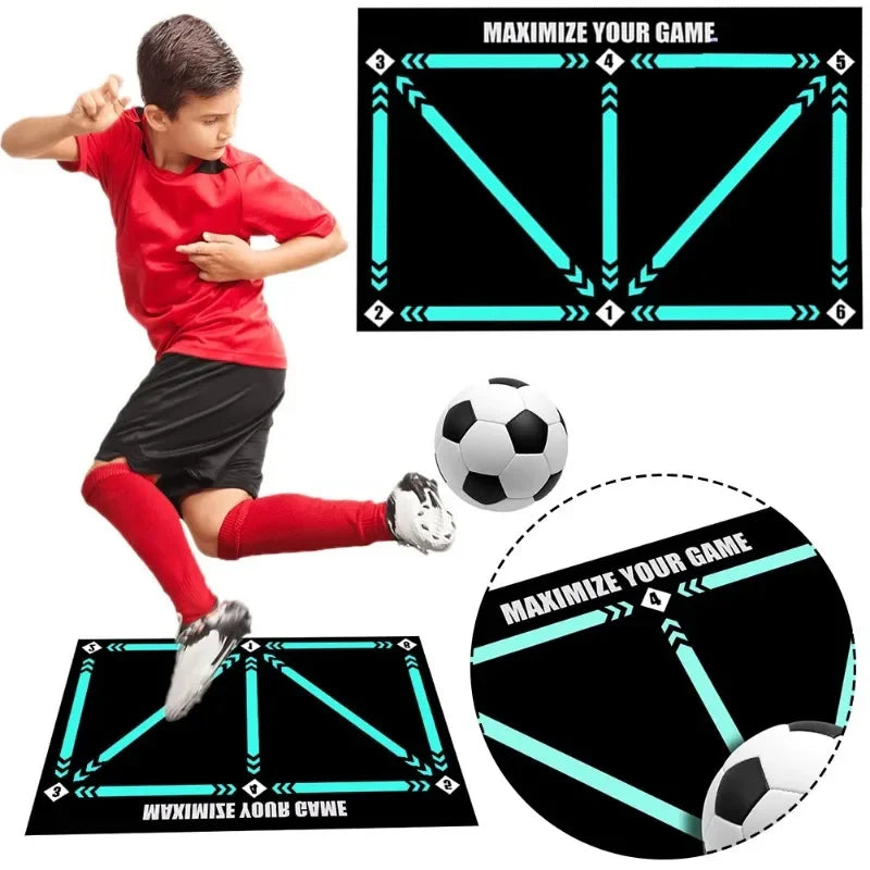 Football Training Mat Durable Non Slip Foldable Kids Adults Dribble Training Mat Football Training Indoor Ourdoor Equipment
