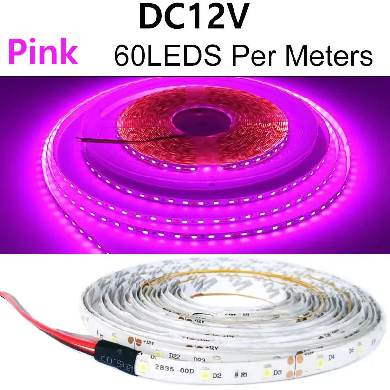 LED Strip light 12V 0.5m 1m 2m 3m 4m 5m SMD Flexible 60leds/m Waterproof non/IP65 LED Diode Tape