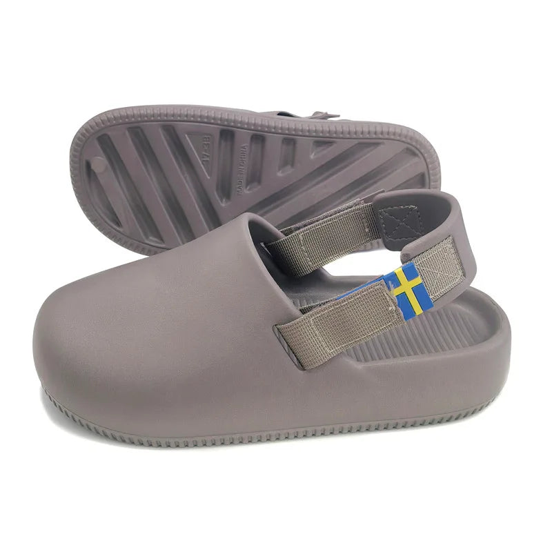 2026 Autumn New EVA Baotou Slippers for External Use, Couple Half Slippers, Non slip, Can be worn externally