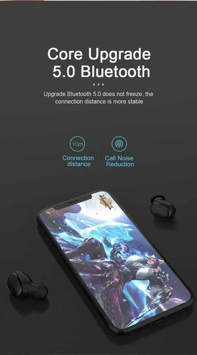 NEW A6S TWS Wireless Bluetooth Earphones sport Earbuds Fone Bluetooth Headset With Mic For Xiaomi Samsung Huawei smartphone