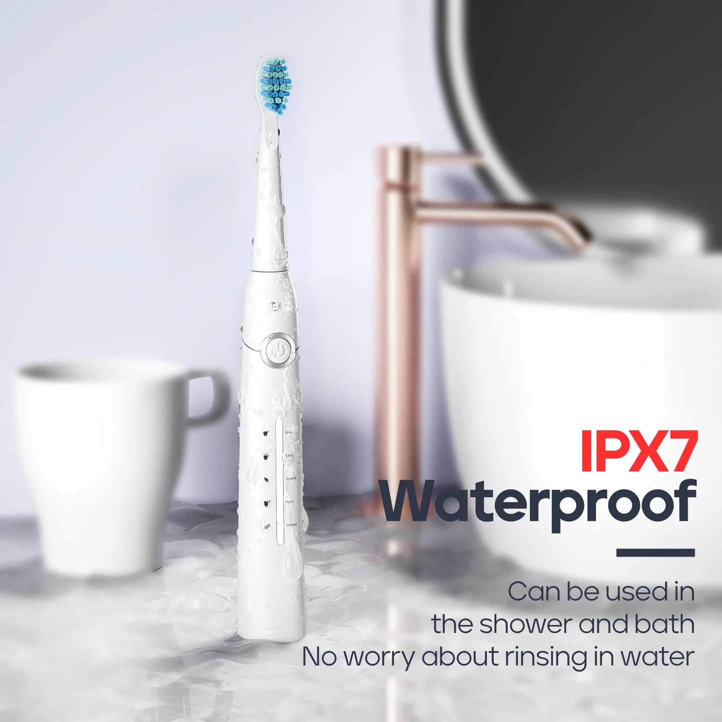 Seago Electric Toothbrush Tooth brush USB Rechargeable Adult Ultrasonic Teeth Cleaning 10 Replacement Toothbrush Heads