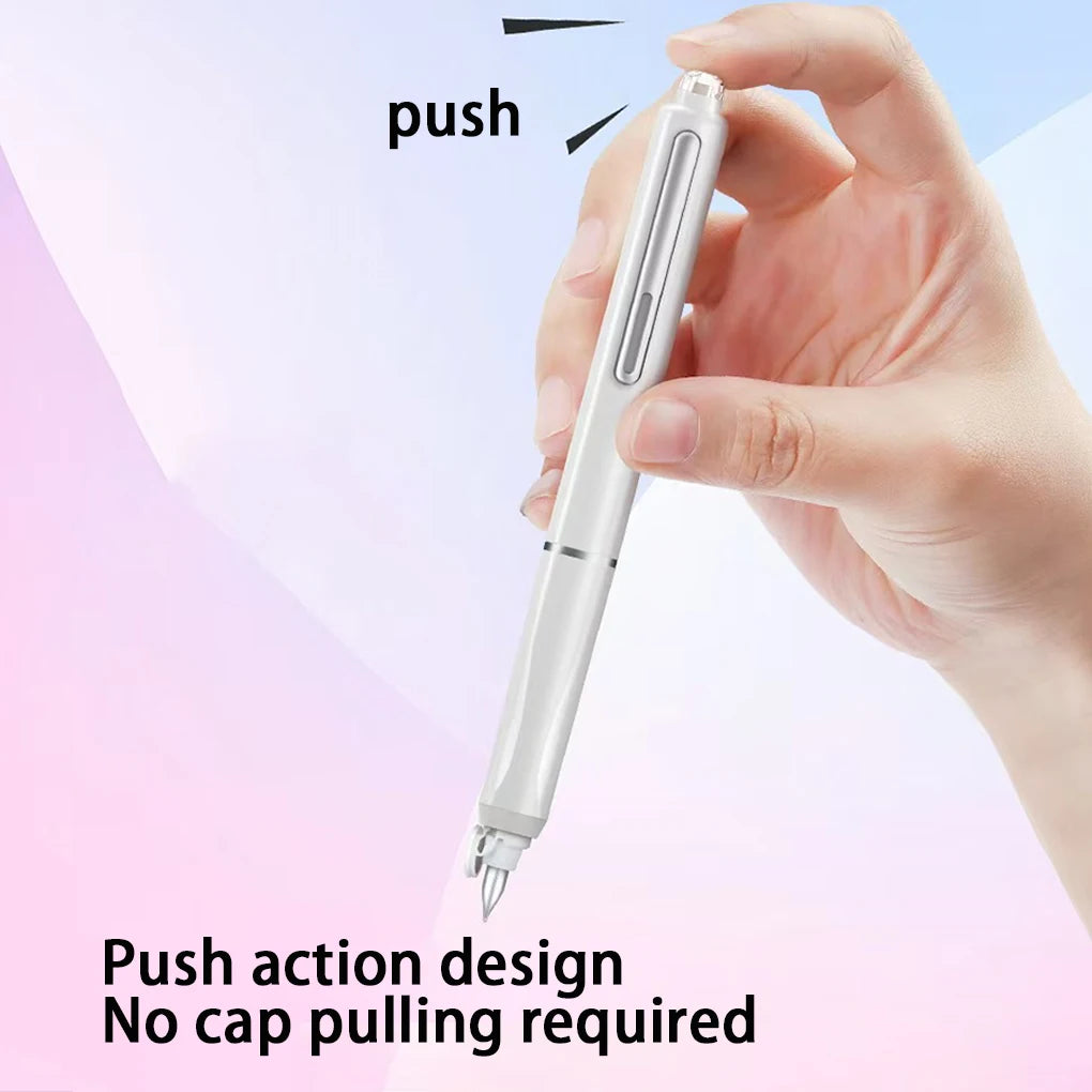 Retractable Fountain Pen Students Calligraphy Sketching Writing Ink Pen Have Refillable Ink Cartridges For Stud