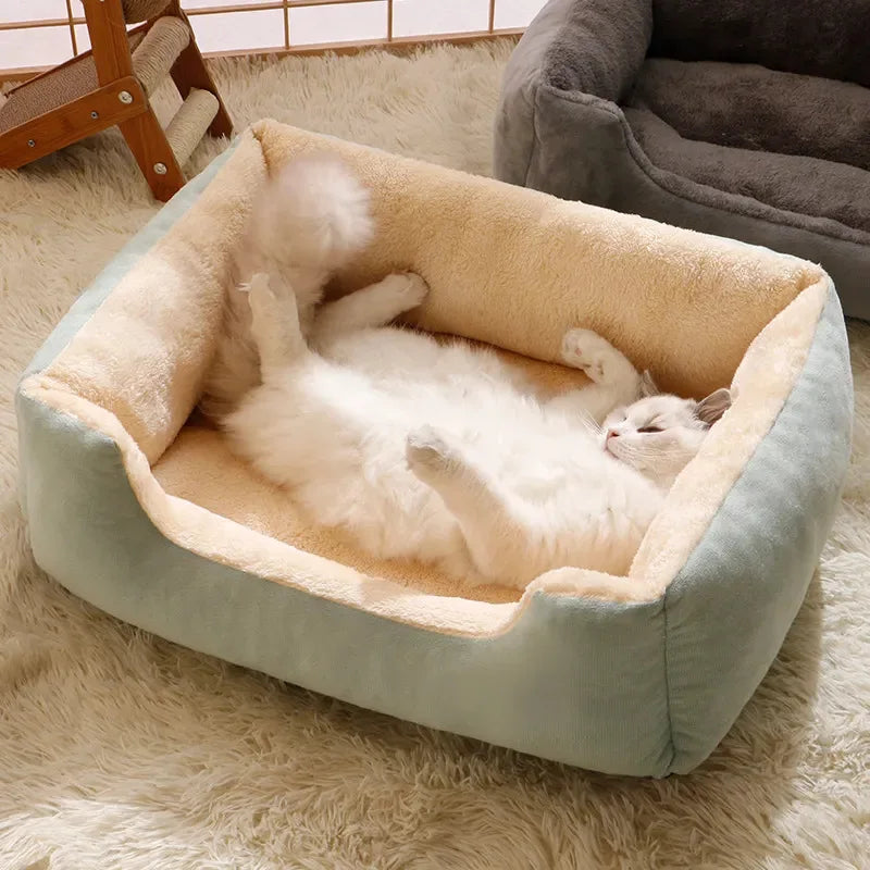 Pet Bed for Cats And Dogs Cushion Kitten Accessories Warm Soft Plush Comfortable Basket House Pet Supplies Habitats Pet Goods