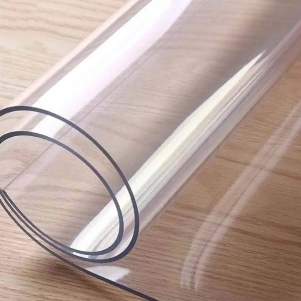 1pcs Soft Glass Table Mat 2mm PVC Transparent Tablecloth Waterproof Rectangular Table Cover Pad Kitchen Oil-Proof Table Mat