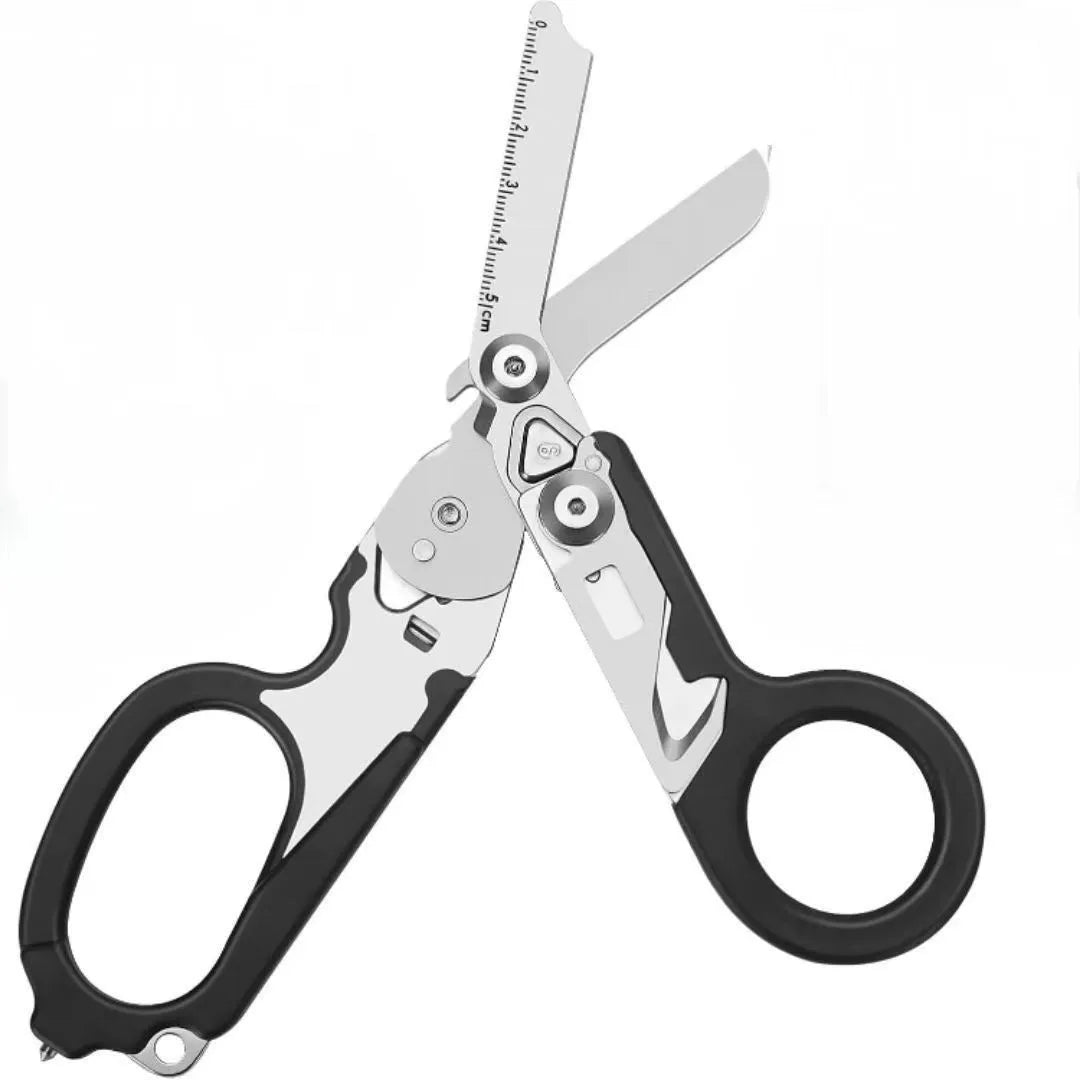 Multifunctional Emergency Response Shears - With Strap Cutter & Glass Breaker For Outdoor Rescue