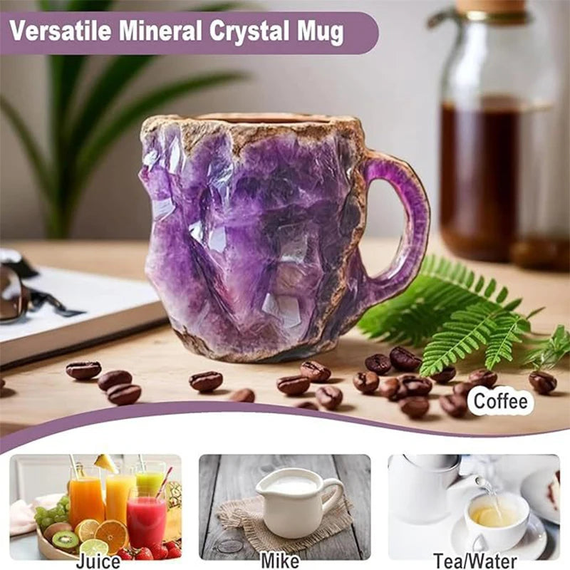 Mineral Crystal Coffee Mug 2025  New Multi-Colored Elegant Crystal Christmas Mugs Gift for Home and Office kitchen Supplies