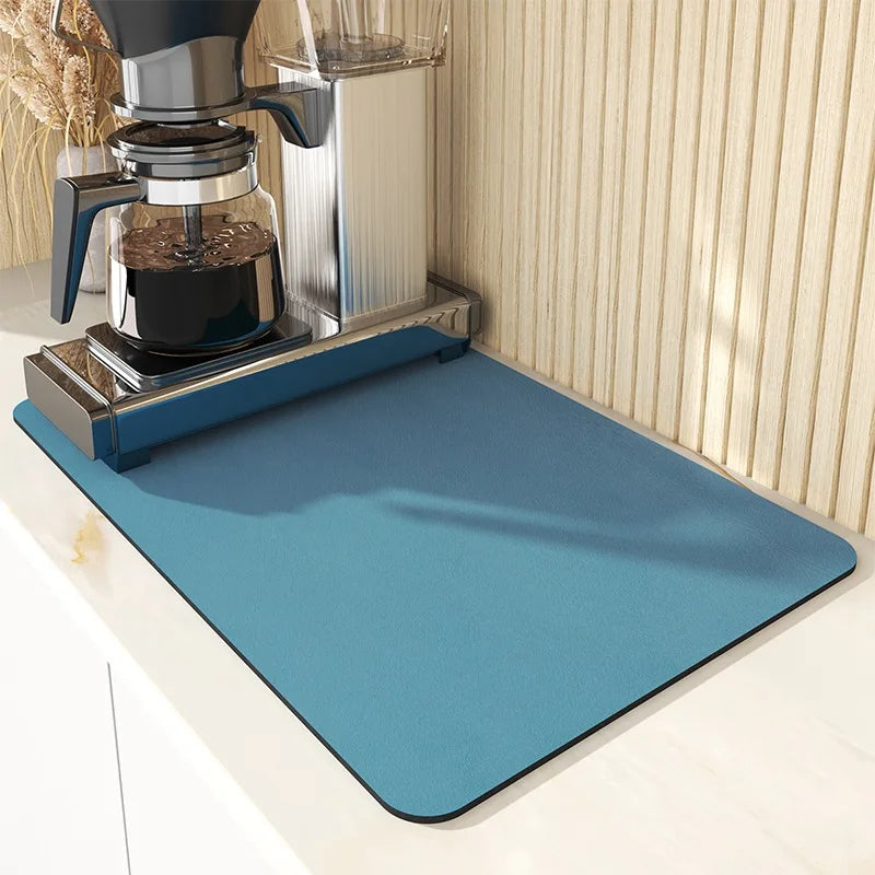 Super Absorbent Kitchen Tableware Impermeable Drainage Mat Heat Insulation Non-slip Pad Tableware Mats Coffee Dish Drying Mat