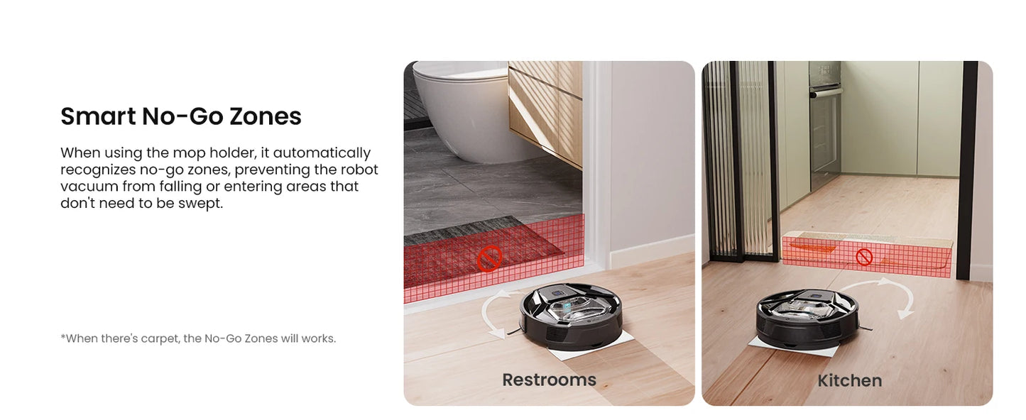 Lefant M320 Robot Vacuum Cleaner, Carpet Detection, 6,000 Pa Suction, Low Noise,  210 Mins Runtime, Self-Charging, Ideal for Har