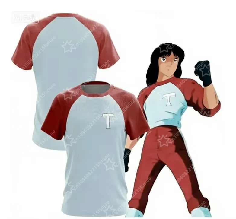 2026Anime Captain Tsubasa Soccer Kit Kids Adult Nankatsu Tsubasa Toho Hyuga Misaki Wakabayashi Retro Football Jersey Set Uniform