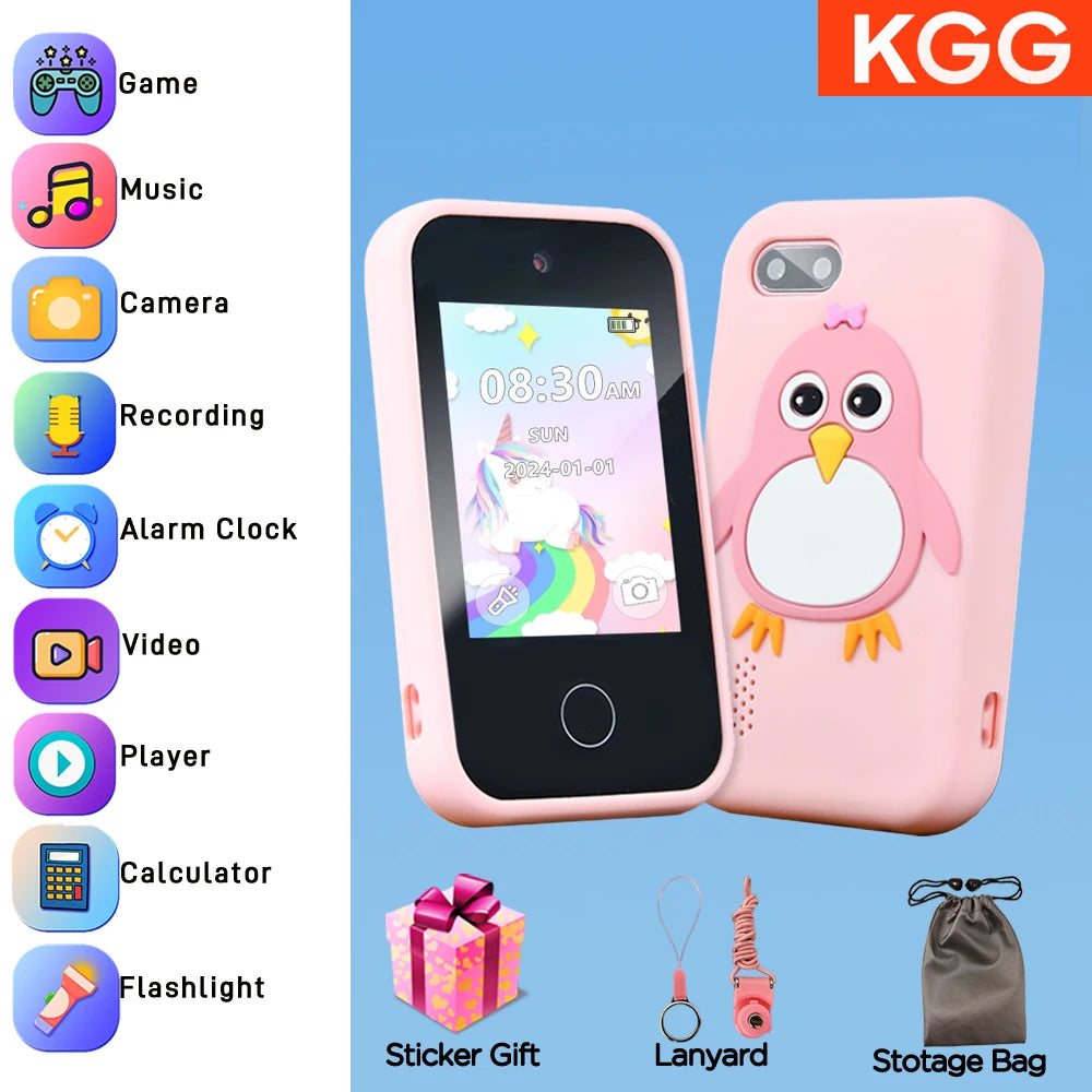 Kids Smart Phone Educational Toys Dual Camera Music Player Baby Phone With 32G Memory Game Learning For Boy Girls Brithday Gifts