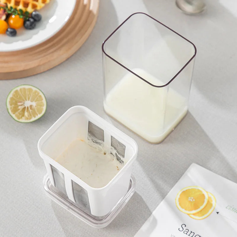Greek Yogurt Maker Yogurt Filter Stainless Steel Strainer Whey Separation Tools Cheese Moisture Seperator Kitchen Accessories