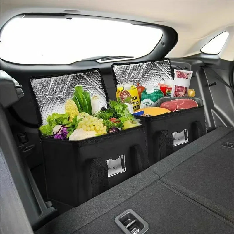 Reusable Insulated CoolerBag PremiumAluminum Foil Thermal Storage Bag Lightweight Portable ZipperLunch Bag for Camping Party Use