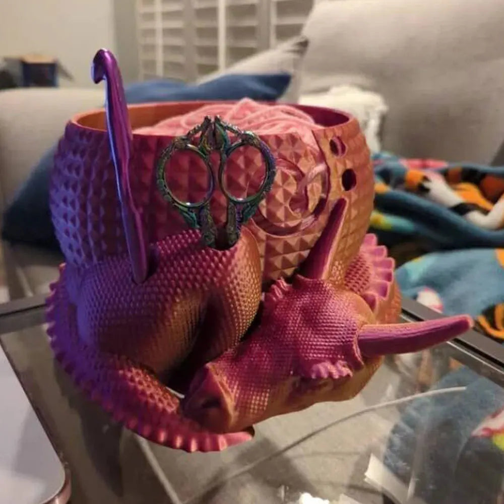 Crochet Bowl Knitting Yarn Storage Holder Dragon Egg Yarn Bowl Yarn Storage Organizer Crochet Yarn Holder Yarn Organizer