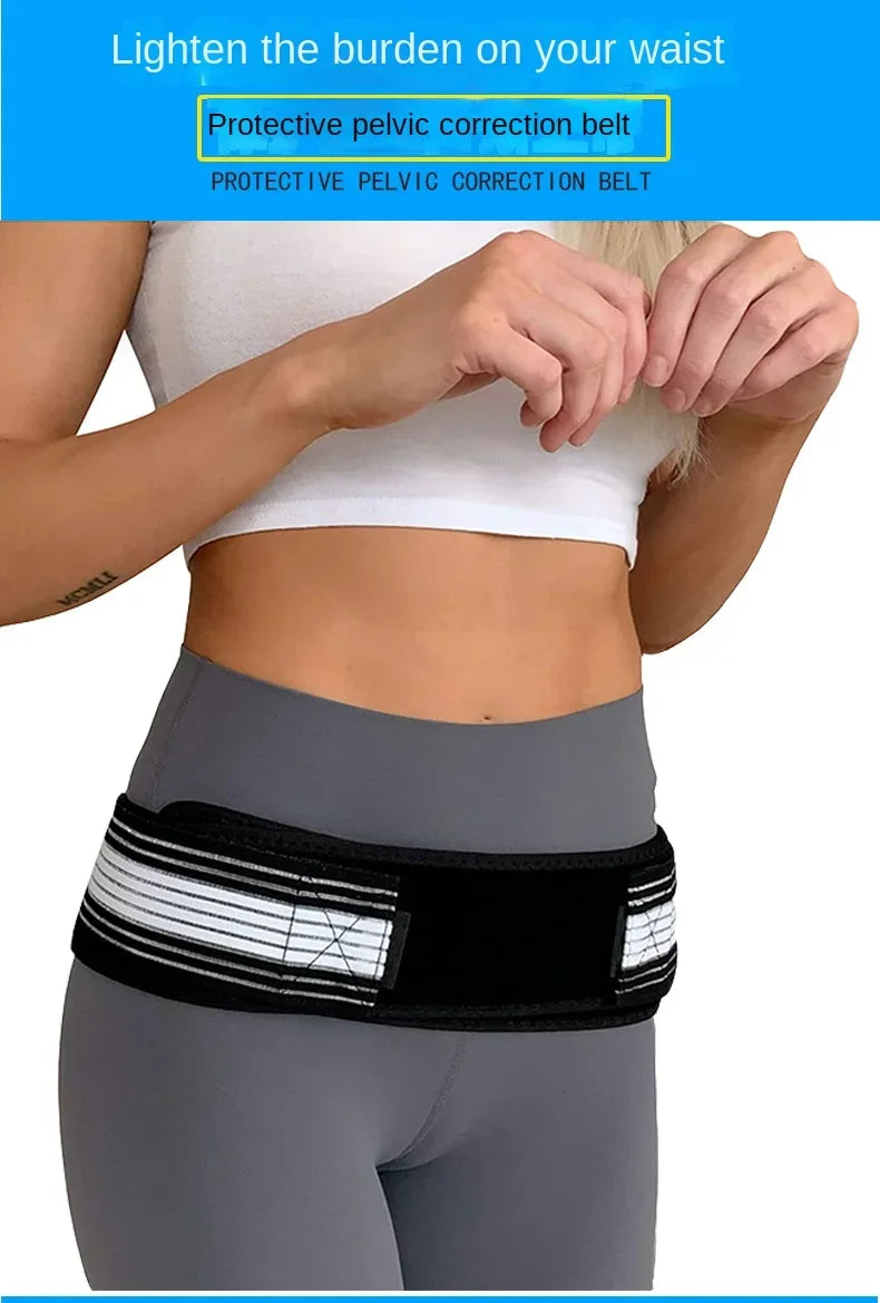 120cm Sacroiliac SI Joint Hip Belt Lower Back Support-Hip Braces for Hip Pain Pelvic Support Belt Sciatica Ease Protect